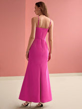 MOTF PREMIUM RHINESTONE DETAIL BIAS CUT CAMI COCKTAIL DRESS